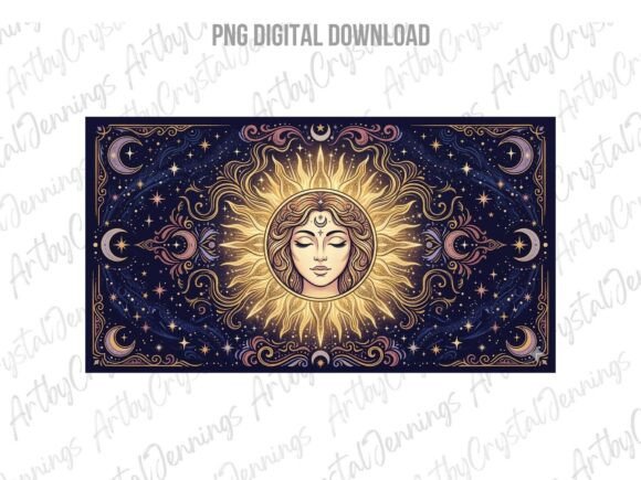 Download Boho Celestial Moon and Sun PNG - Boho celestial Collection