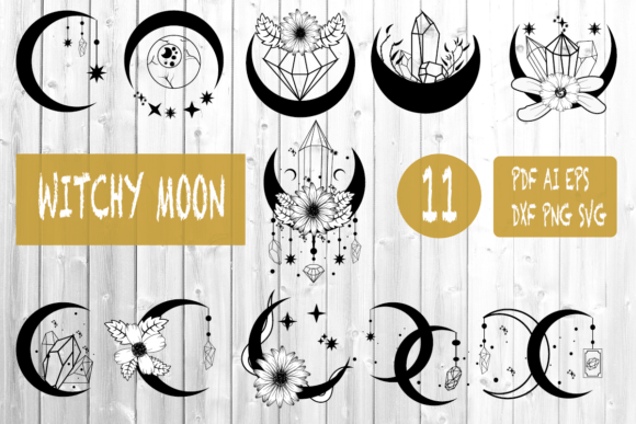 Download Moon Boho Celestial SVG PNG Bundle - Boho celestial Collection