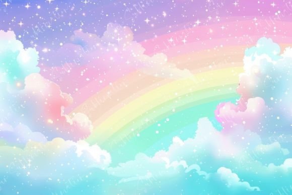 Download Rainbow in the Clouds Pastel Colors - Premium Bundle