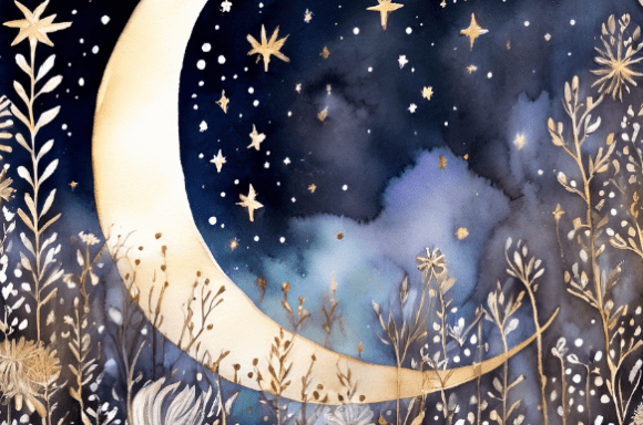Download Boho Celestial Moon and Stars - Boho celestial Collection