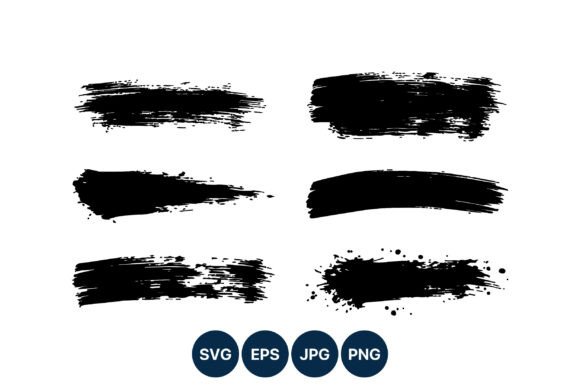 Download Black Grunge Paint Brush Strokes - Grunge Collection