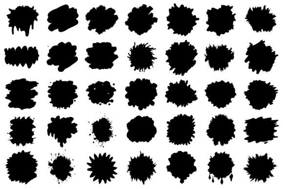Download Brush Stroke Shapes Set, Grunge Strokes - Grunge Collection