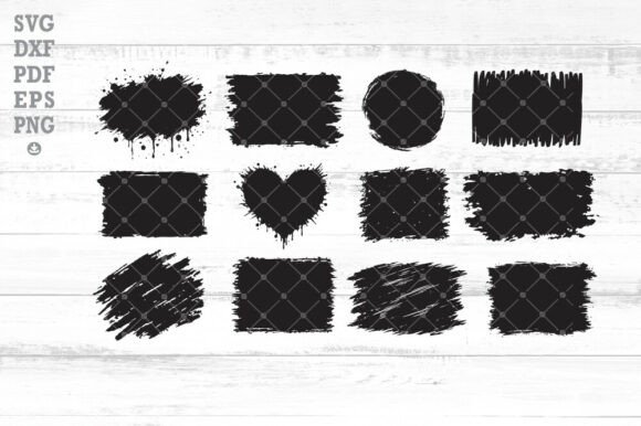 Download 12 Grunge Brush Stroke SVG Bundle - Grunge Collection
